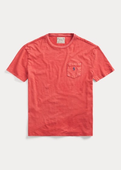 Men's Polo Ralph Lauren Classic Slub Pocket T Shirts | 937526JUK